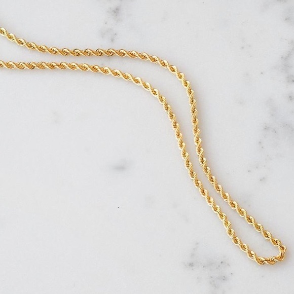 💛18K gold plated skinny rope chain - Picture 6 of 9